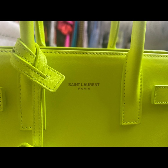 Lime Green Ysl Purse For Men